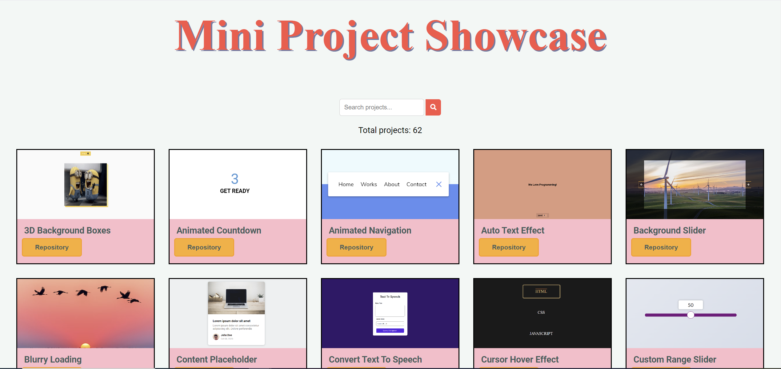 Mini Project Showcase